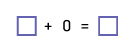 An example of an equation to be balanced: empty square, plus, zero, equals, empty square.