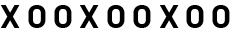 A sequence with repetitive pattern, ‘’X’’, ‘’O’’, and ‘’O’’, repeated 3 times.