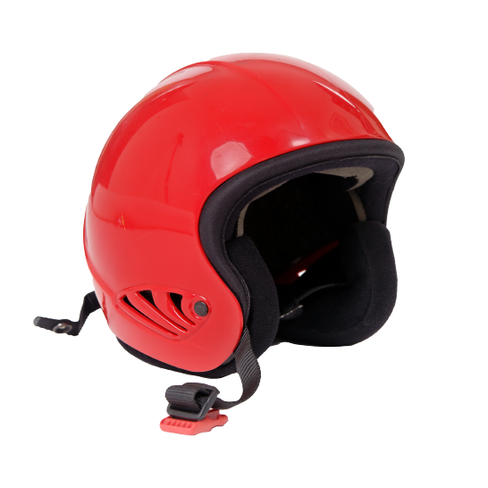 Voici un casque rouge 