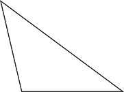 Un triangle ayant deux côtés de la même longueur et un côté plus court, et de deux angles aigus et un angle obtus.