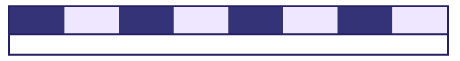 Rectangles of two different colors are placed side by side alternately to make a large strip. A measuring tape is placed next to the tape.