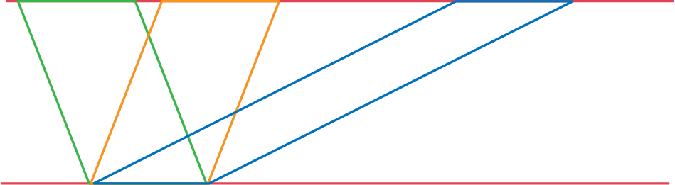 A set of lines that form triangles and parallelograms.