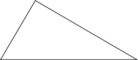 A triangle with two sides of the same length and one side shorter, and with two acute angles and one right angle.